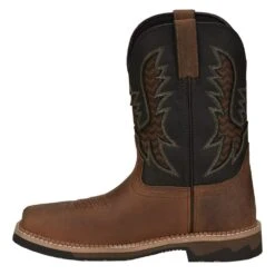 Justin Boots Men`s Stampede Bolt Pecan Water Buffalo 11` Black Water Buffalo Soft Toe 9 Justin Boots Men`s Stampede Bolt Pecan Water Buffalo 11` Black Water Buffalo Soft Toe -HORSE TACK Store SE4112 3