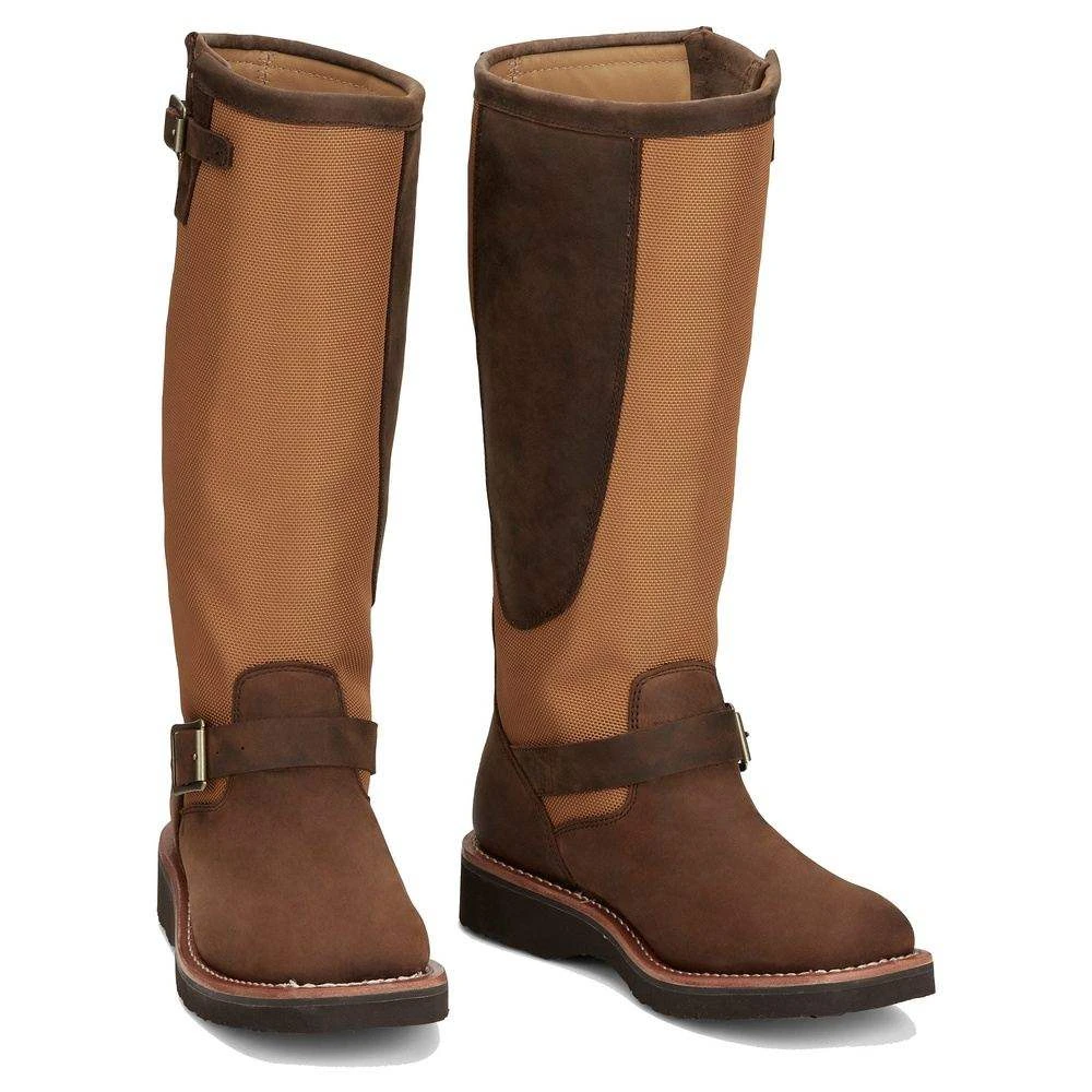 Justin Boots Women's Cottonwood Hickory Brown Square Toe 17in Tall Snake Boot 4 Justin Boots Women's Cottonwood Hickory Brown Square Toe 17in Tall Snake Boot - Image 2