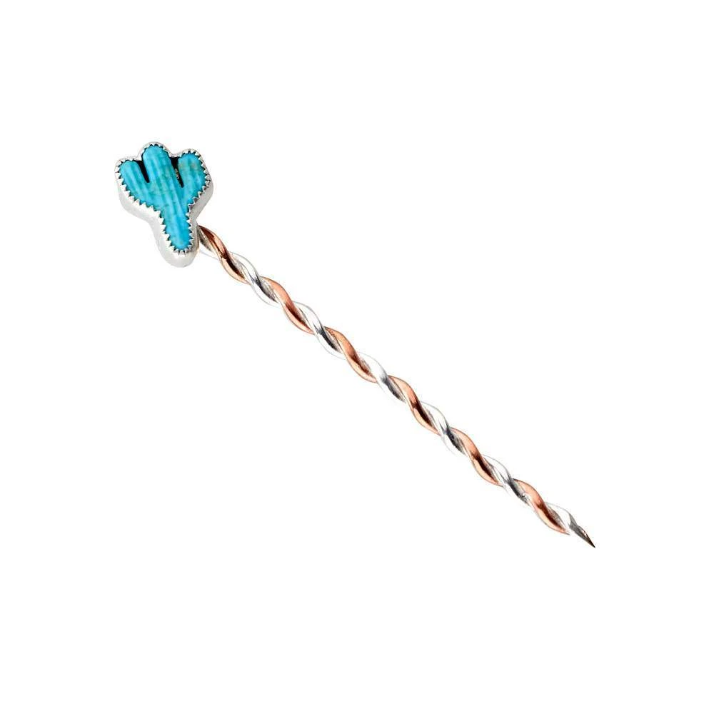 T5 Silver Cacti Turquoise Toothpick And Hat Accessory 4 T5 Silver Cacti Turquoise Toothpick And Hat Accessory - Image 2