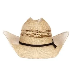 Youth Twister Ivory And Tan Bangora Straw Hat -HORSE TACK Store T71320 2