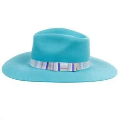 M&F Girls Pinch Front Turquoise Fashion Hat 3 1/2` Brim -HORSE TACK Store T7890033 31