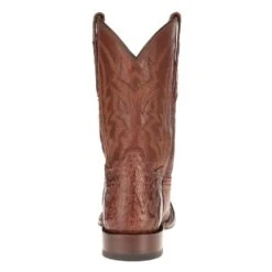 Tony Lama Men's Cognac Horn Back Caiman Square Toe Cowboy Boots -HORSE TACK Store TL5204 3