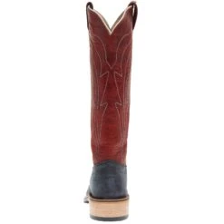Olathe Boot Company Men`s Black Wyoming Reverse 16in Deep Red Navajo Bison Dog Top Cutter Toe Boot 10 Olathe Boot Company Men`s Black Wyoming Reverse 16in Deep Red Navajo Bison Dog Top Cutter Toe Boot -HORSE TACK Store TT14 04