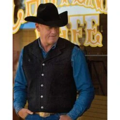 Wyoming Traders Mens Black Buckaroo Vest 7 Wyoming Traders Mens Black Buckaroo Vest -HORSE TACK Store VBB 20Buckaroo Vest Black 03