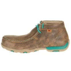 Twisted X Women's Bomber Turqupise Alloy Toe Driving Moc -HORSE TACK Store WDMAL01 2