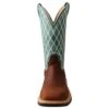 Twisted X Ladies Tobac 11` Turquoise Alloy Toe Square Toe Work Boot 2 Twisted X Ladies Tobac 11` Turquoise Alloy Toe Square Toe Work Boot -HORSE TACK Store WXBA002 1