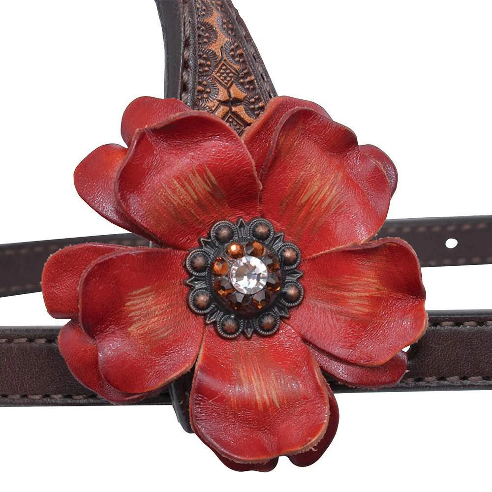 Circle Y Saddlery Sarah Rose Vintage Single Ear Headstall 5 Circle Y Saddlery Sarah Rose Vintage Single Ear Headstall - Image 3