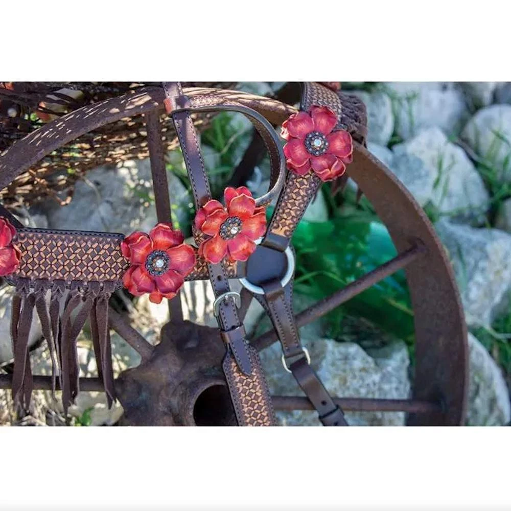 Circle Y Saddlery Sarah Rose Vintage Breast Collar 5 Circle Y Saddlery Sarah Rose Vintage Breast Collar - Image 3